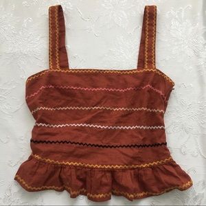 Embroidered Crop Top